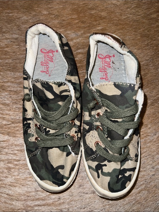 Jellypop Shoes - Jellypop Girls' Camo Sneakers with Rose Gold Heel